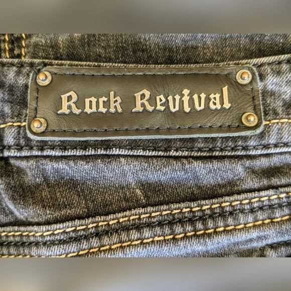 Rock Revival Faded Blk Sora Straight Jeans, Sz 29 - Picture 5 of 13